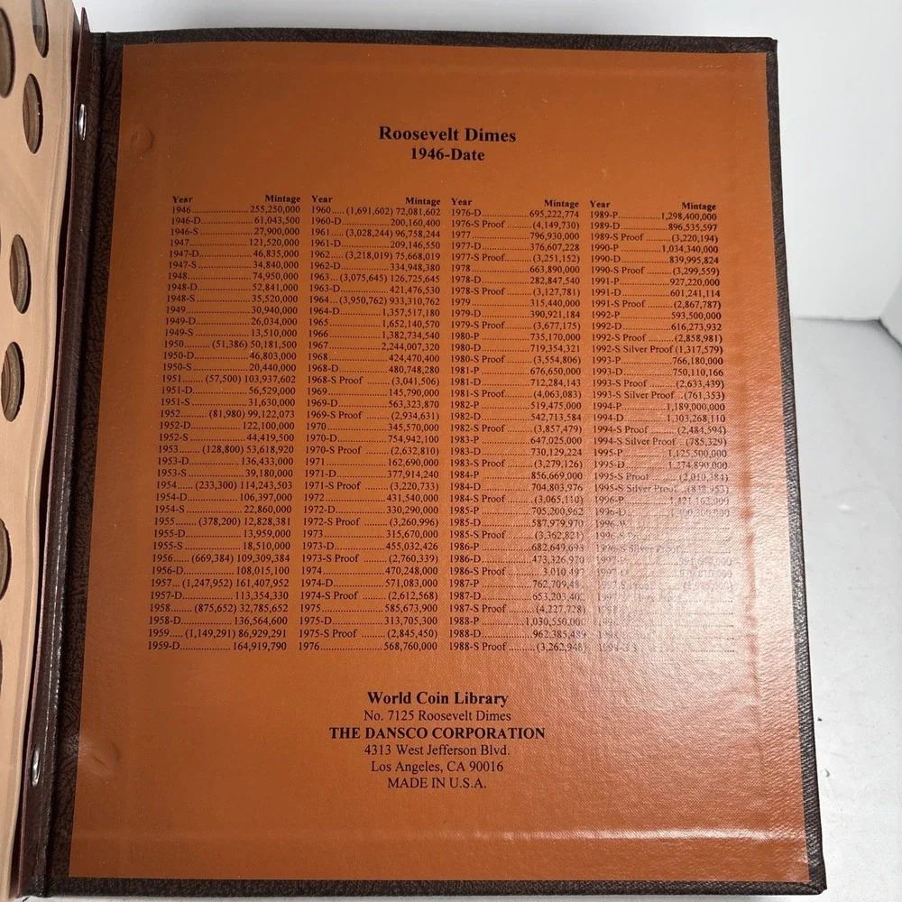 Dansco World Coin Library 1946-2005 Roosevelt Dimes Book No.‎ 7125